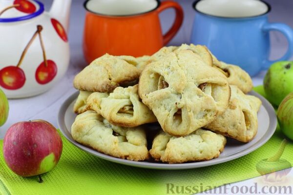 Творожное печенье с яблоками и корицей рецепт с фото пошагово в духовке